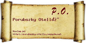 Porubszky Otelló névjegykártya